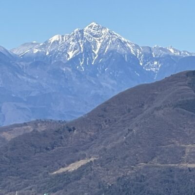 南アルプスの展望　釈迦堂遺跡から